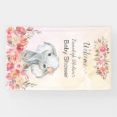 Baby Elephant Boho Chic Baby Dusche Willkommen Banner (Horizontal)