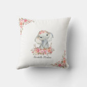 Baby Elephant Boho Chic Watercolor Kissen (Rückseite)