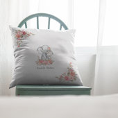 Baby Elephant Boho Chic Watercolor Kissen