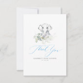 Baby Elephant Boy Baby Dusche Vielen Dank Dankeskarte (Vorderseite)