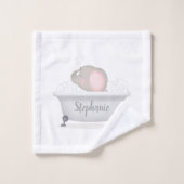 Baby Elephant Bubble Bath Badhandtuch Set (Waschlappen)
