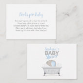 Baby Elephant Bubble Bath Books für Baby Visitenkarte (Vorne/Hinten)