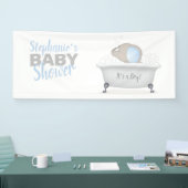 Baby Elephant Bubble Bath Boy Baby Dusche Banner (Messe)