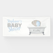 Baby Elephant Bubble Bath Boy Baby Dusche Banner (Horizontal)