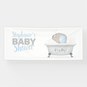 Baby Elephant Bubble Bath Boy Baby Dusche Banner