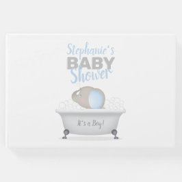 Baby Elephant Bubble Bath Boy Baby Dusche Gästebuch