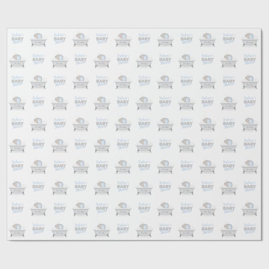 Baby Elephant Bubble Bath Boy Baby Dusche Geschenkpapier (Flach)