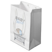 Baby Elephant Bubble Bath Boy Baby Dusche Mittlere Geschenktüte (Rückseite Schrägansicht)