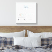 Baby Elephant Bubble Bath Boy Geburtserklärung Leinwanddruck (Insitu (Schlafzimmer))