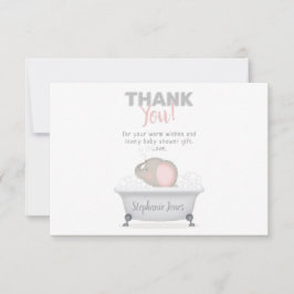 Baby Elephant Bubble Bath Girl Babydusche Einladung