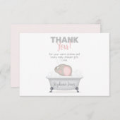 Baby Elephant Bubble Bath Girl Babydusche Einladung (Vorne/Hinten)
