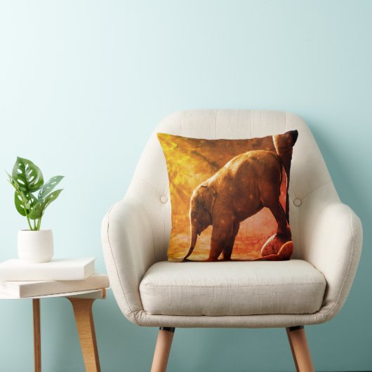 Baby Elephant by Water Pillow Kissen (Stuhl )