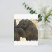 Baby Elephant Card Postkarte (Stehend Vorderseite)