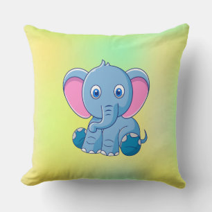 Baby Elephant Cartoon Clipart-64832 Kissen