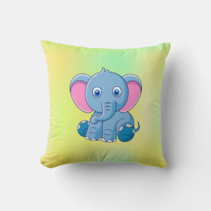 Baby Elephant Cartoon Clipart-64832 Kissen