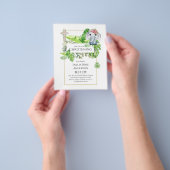 Baby Elephant CHRISTENING Einladung für Mädchenjun Flyer (Gruppe)