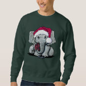 Baby Elephant Christmas Hoodie (Vorderseite)