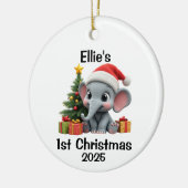 Baby Elephant Christmas Keramik Ornament (Links)