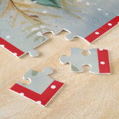 Baby Elephant Christmas Large Square Puzzle (Seite)