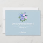 Baby Elephant Cross and Dove Taufe Vielen Dank Dankeskarte (Rückseite)