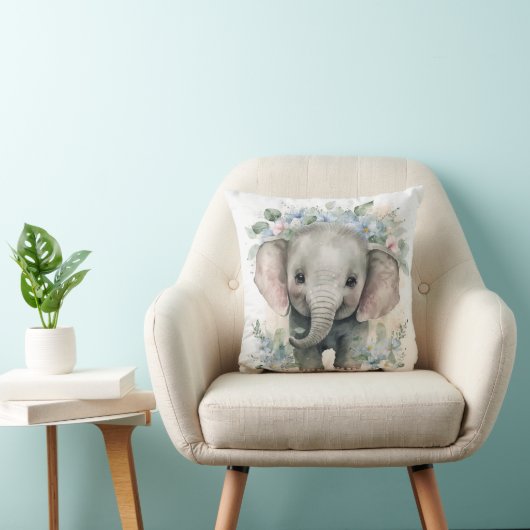 Baby Elephant Custom Throw Kissen (Stuhl )
