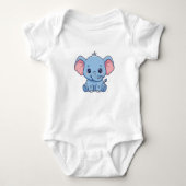 Baby Elephant – Cute & Cozy Baby T-Shirt Baby Strampler (Vorderseite)