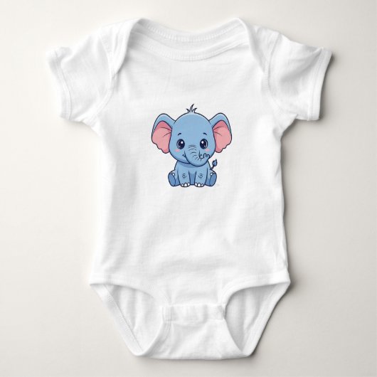 Baby Elephant – Cute & Cozy Baby T-Shirt Baby Strampler (Vorderseite)