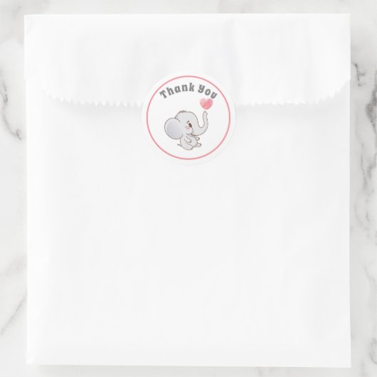 Baby Elephant danke dir Sticker (Tasche)