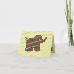 Baby Elephant Dankeschön Card Dankeskarte