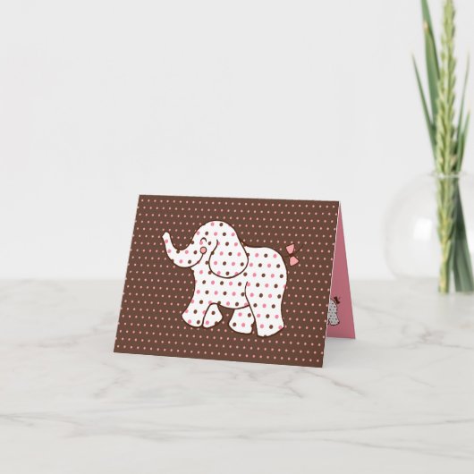 Baby Elephant Dankeschön Card Dankeskarte (Vorderseite)