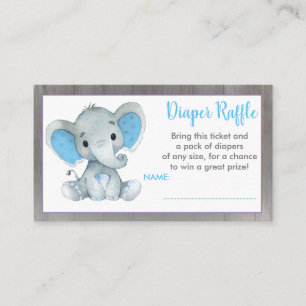 Baby Elephant-Dillierungsticket Blue Begleitkarte