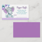 Baby Elephant-Dillierungsticket Gender Reveal Begleitkarte (Vorne/Hinten)
