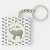 Baby Elephant doppelseitig Schlüsselanhänger (Rückseite)