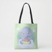 Baby Elephant Eating Watermelon Tasche (Vorderseite)