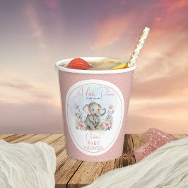 Baby Elephant eine kleine Blütendusche aus Erdnuss Pappbecher