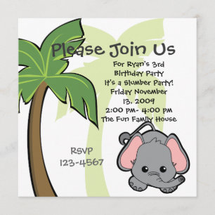 Baby Elephant Einladung