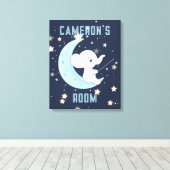 Baby Elephant Fischen 4 Sterne Stretchierte Leinwa Leinwanddruck (Insitu (Holzboden))