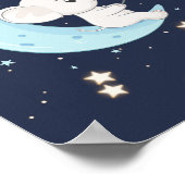 Baby Elephant Fishing for Stars Poster (Ecke)