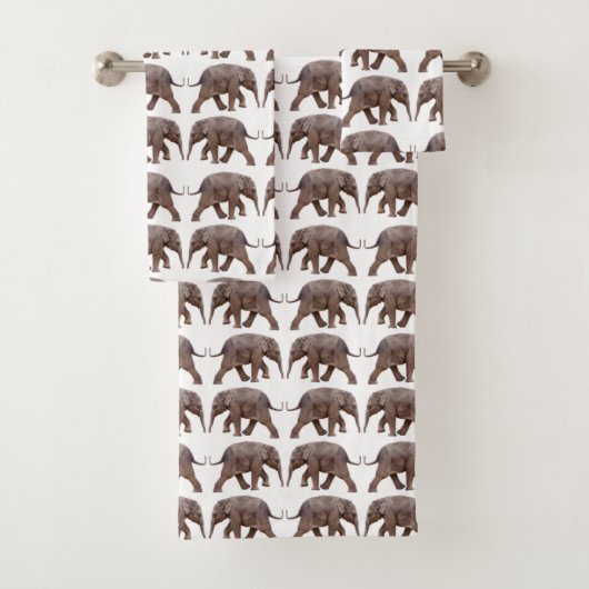 Baby Elephant Frenzy Badezimmer Handtuchhandtuch S Badhandtuch Set (Insitu)