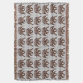 Baby Elephant Frenzy Throw Blanket (Light Gray) Decke (Vorderseite Vertikal)