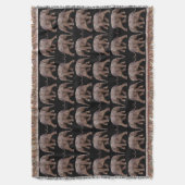 Baby Elephant Frenzy Throw Blanket (schwarz) Decke (Vorderseite Vertikal)