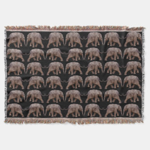 Baby Elephant Frenzy Throw Blanket (schwarz) Decke
