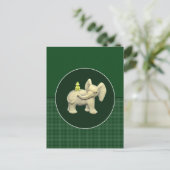 Baby Elephant & Frog Postkarte (Stehend Vorderseite)