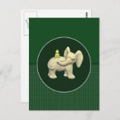 Baby Elephant & Frog Postkarte (Vorne/Hinten)