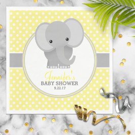 Baby Elephant (gelb) Babydusche Serviette