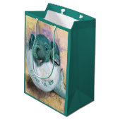 Baby Elephant Geschenktasche I Liebe Sie Mama - Ih Mittlere Geschenktüte (Rückseite Schrägansicht)