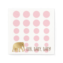 Baby Elephant Gold Pink