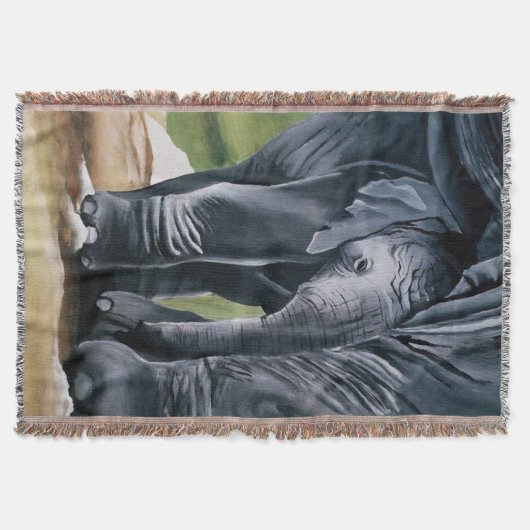Baby Elephant Gray Niedlich Decke (Vorderseite)
