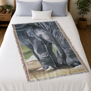 Baby Elephant Gray Niedlich Decke