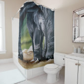 Baby Elephant Gray Niedlich Duschvorhang (Beispiel)